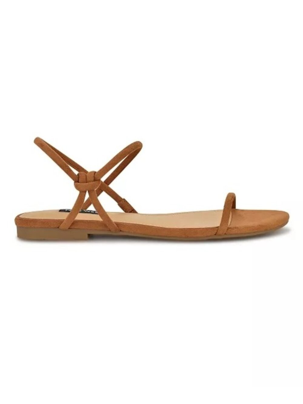 NINE WEST Women's Maizy Strappy Cognac Flat Slip-On Sandals SIZE 8.5
